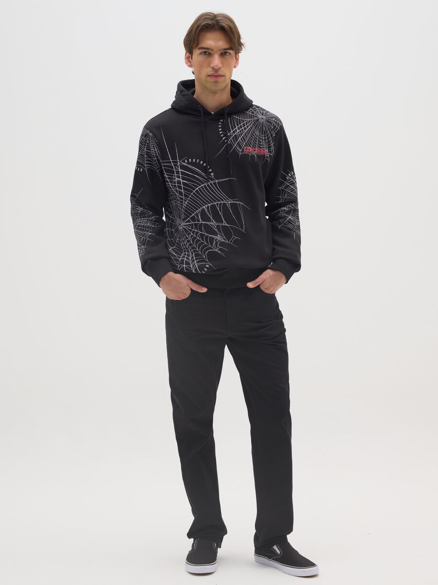 Black Cotton Blend Hoodie_1