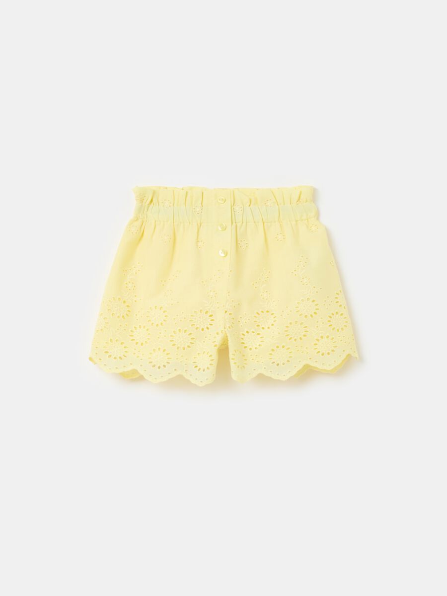 Shorts in broderie anglaise cotton_0