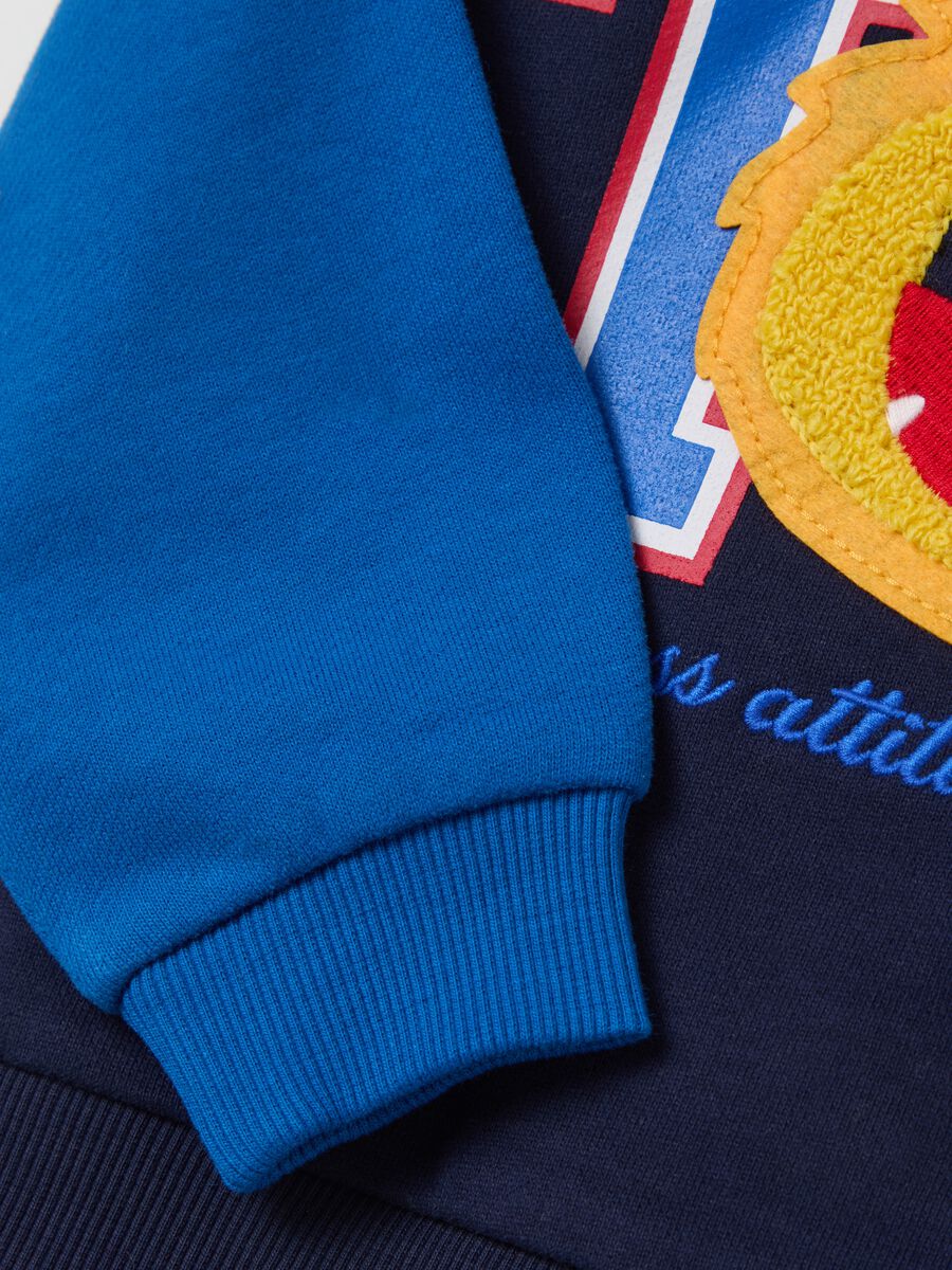 "Team Lions" colourblock sweatshirt in organic cotton_2