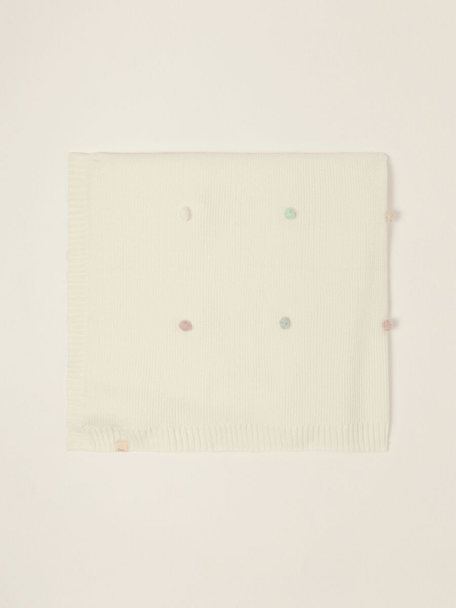 White viscose-blend blanket for cot_0