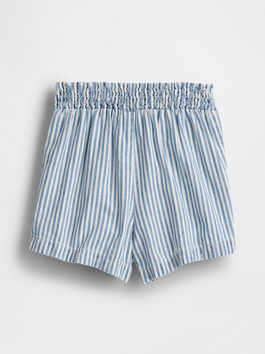 Blue striped shorts for spring-summer_1