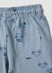 Blue pure cotton children's regular fit shorts with prints_3