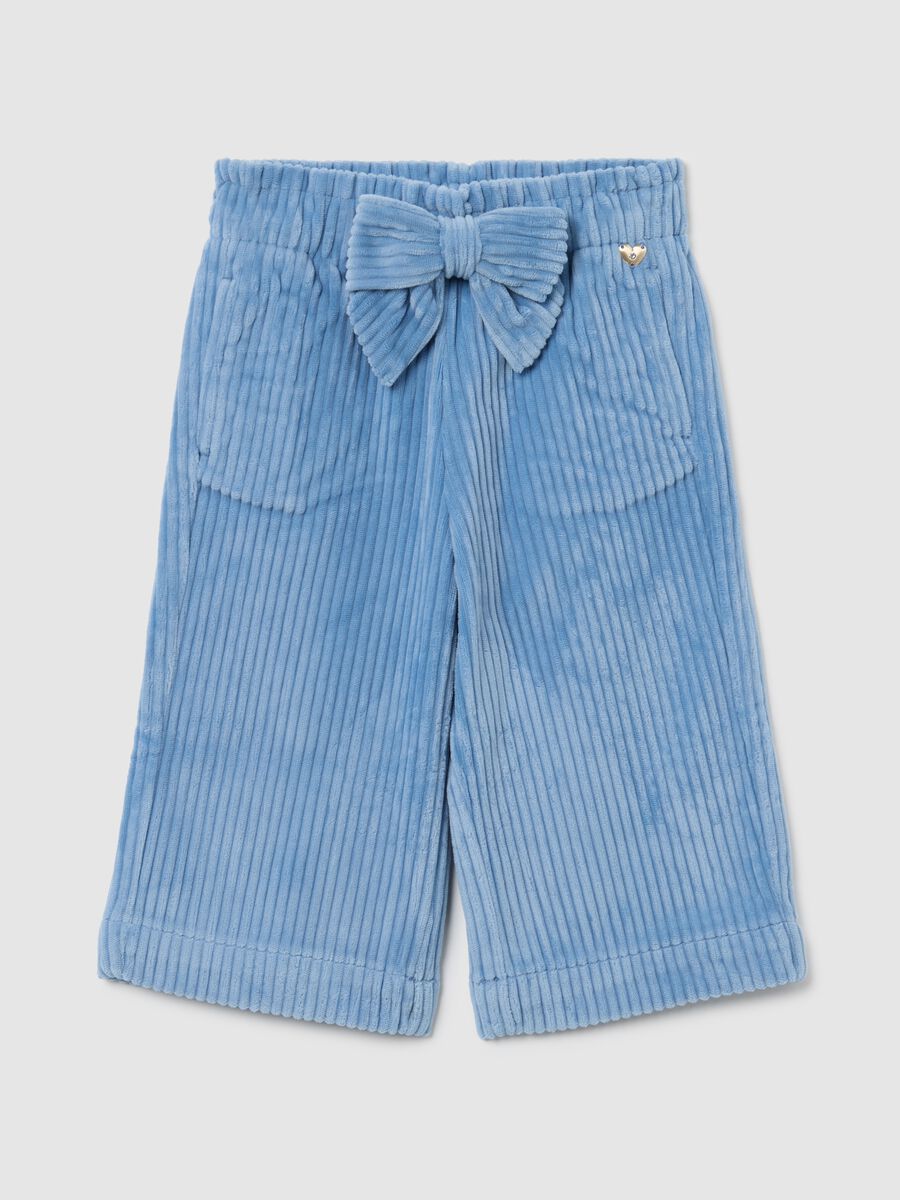 Pantaloni azzurri a gamba larga da bimba _0