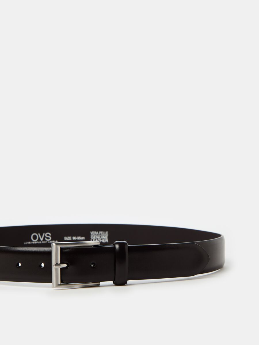 Leather belt with square buckle_2