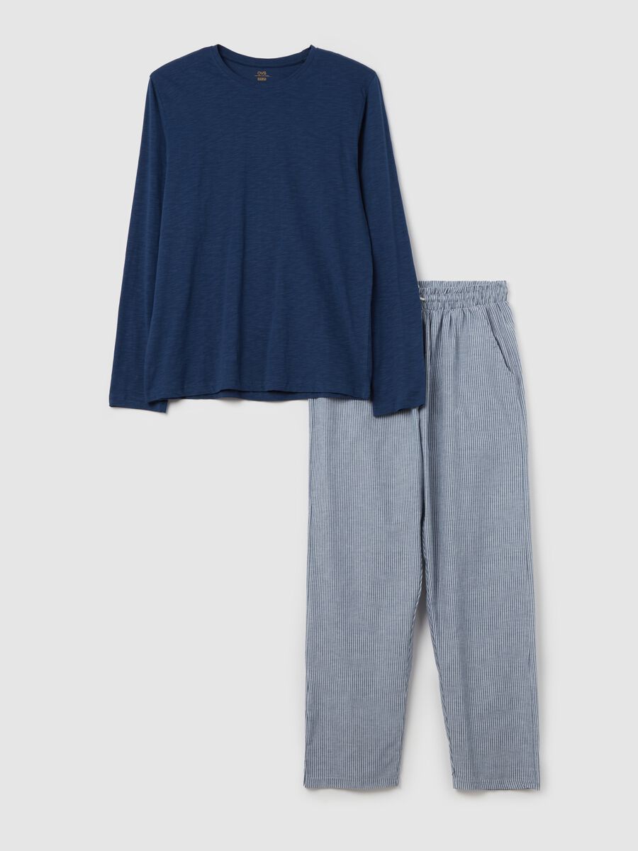 Pigiama lungo con top in slub jersey_0