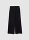 Black Wide-Leg Regular Fit Trousers_4