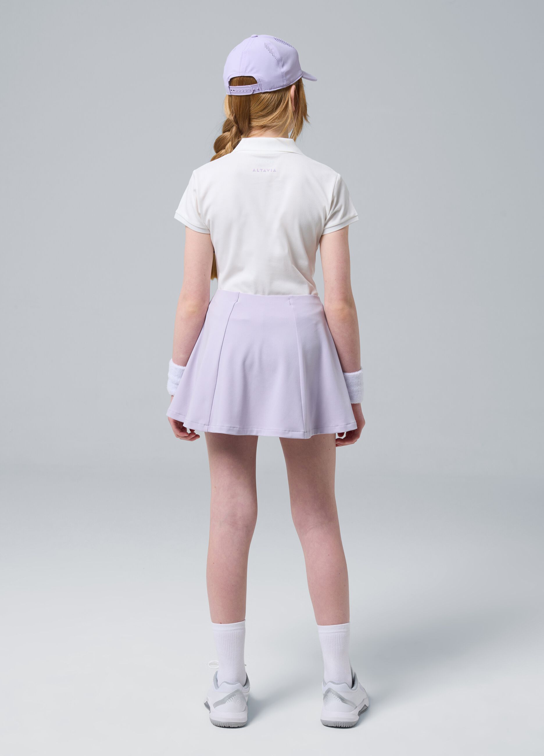ALTAVIA COURT purple sports skirt in stretch technical fabric