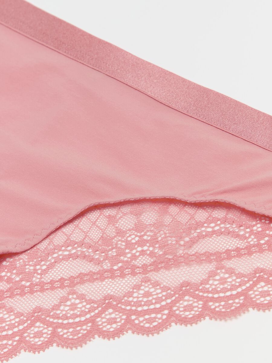 Microfibre Brazilian-cut briefs with lace back_5