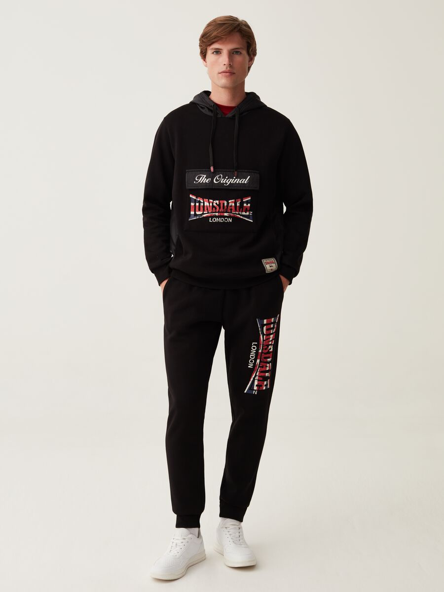 Joggers in felpa con stampa logo_0