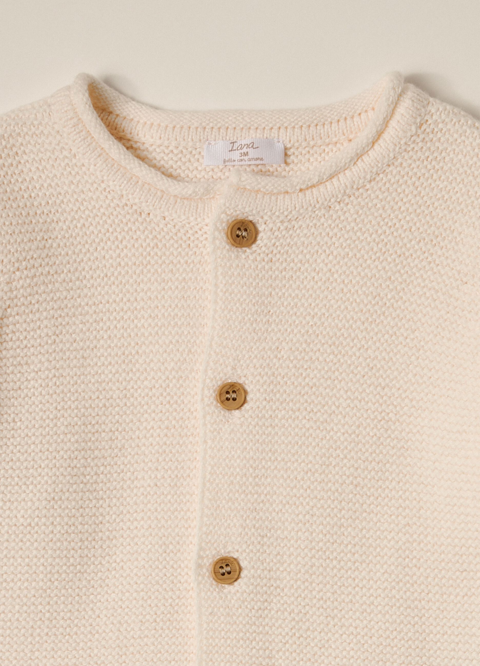 IANA newborn boy cardigan in 100% cotton