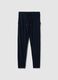 Blue pure cotton regular fit pajama trousers_4