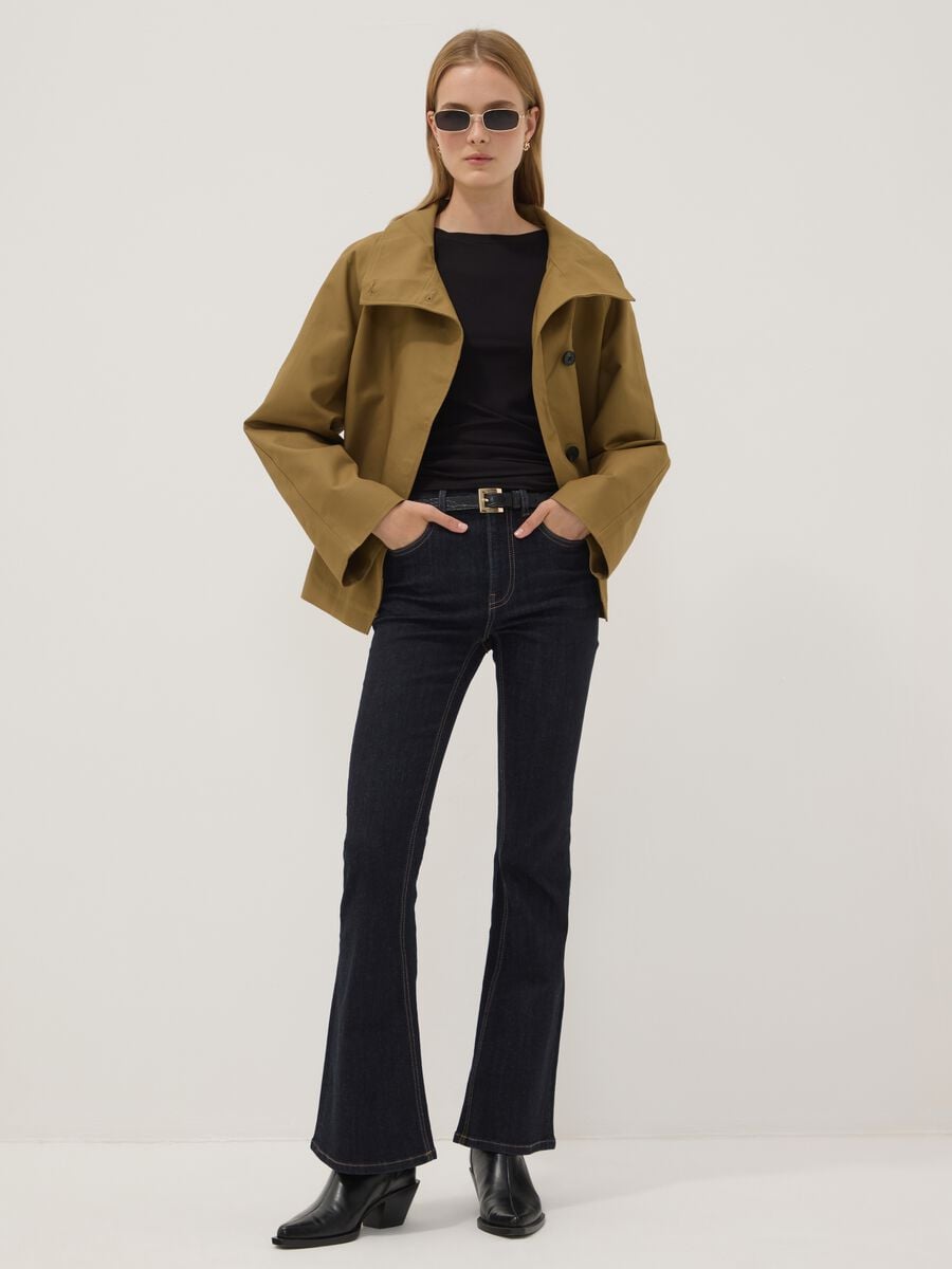Giacca verde in puro cotone con bottoni regular fit_2