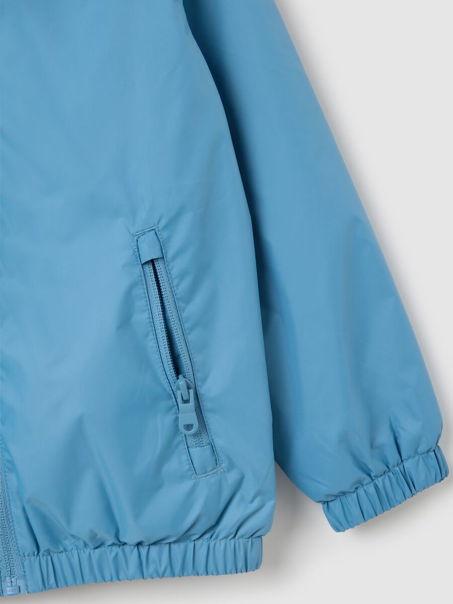 Regular Fit Kid's Jacket in Blue Fabric_2