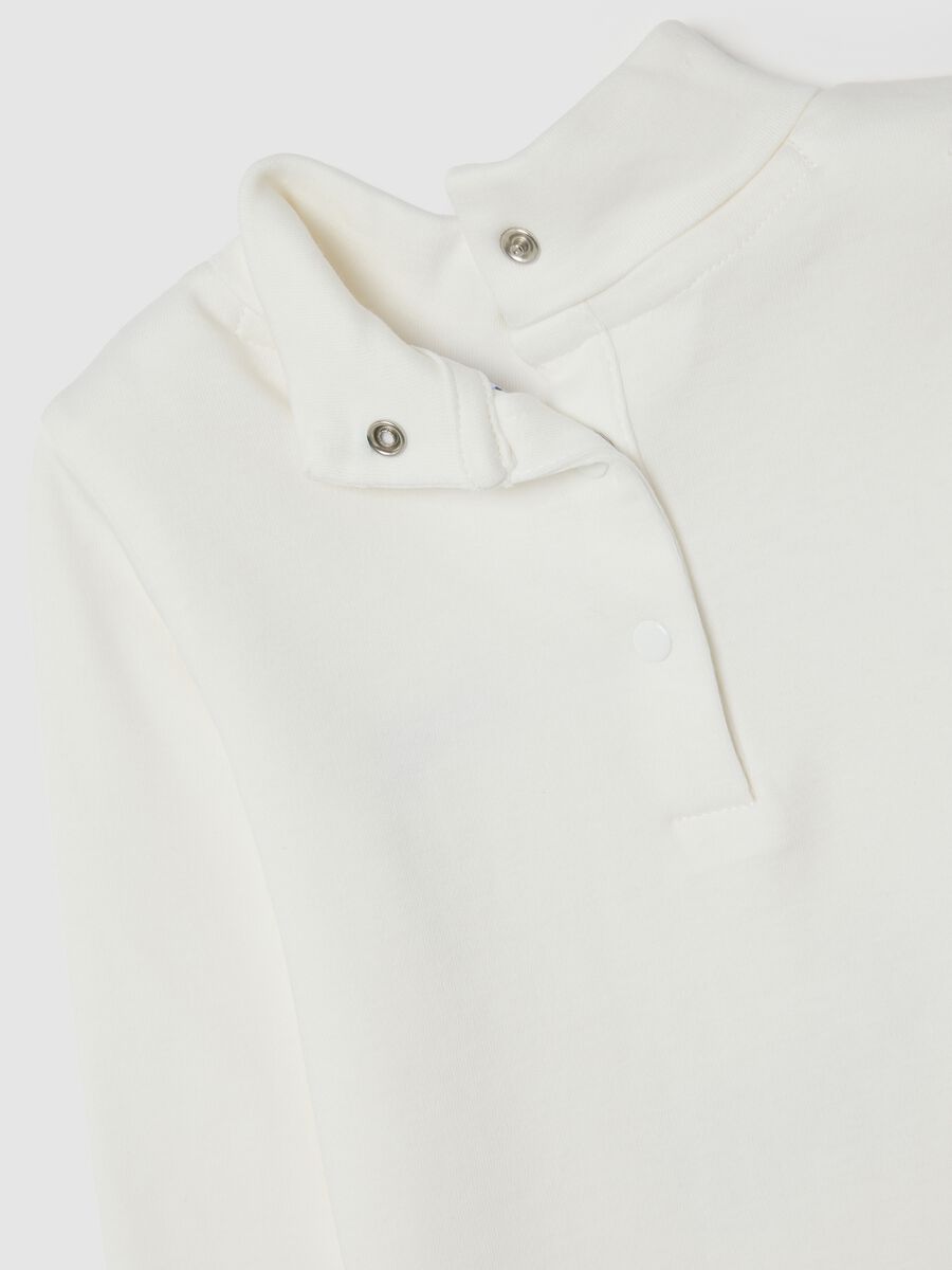 White Long Sleeve T-Shirt with Bow_3