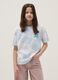 Multicolour pure cotton oversized girl's T-shirt with Stitch_0