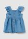 Baby girls&rsquo; denim dress in 100% Lyocell with regular fit and embroidery_1