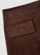 Brown stretch fabric skirt regular fit_5
