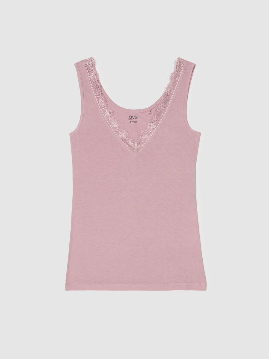 Vest with V neck and lace_4