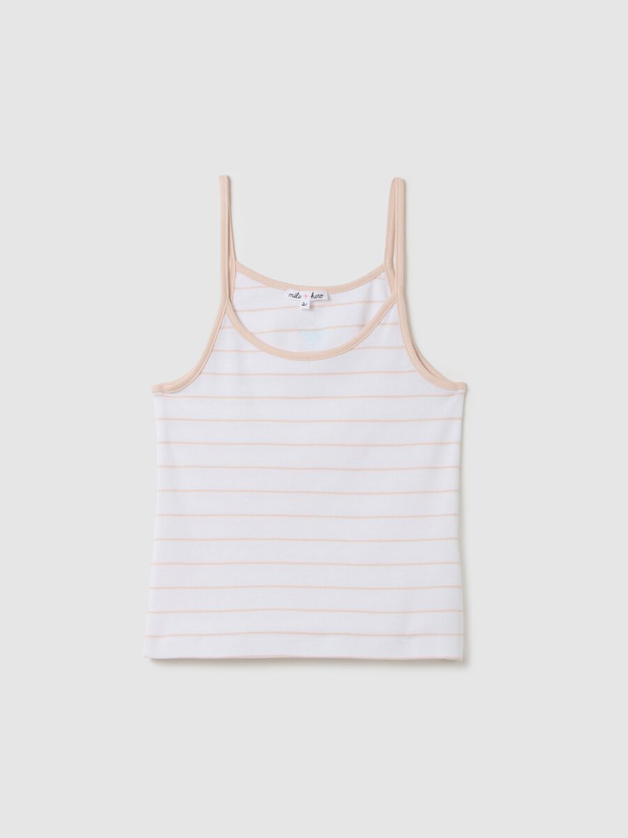 Women's tank top in pure cotton, multicolour, regular fit_4