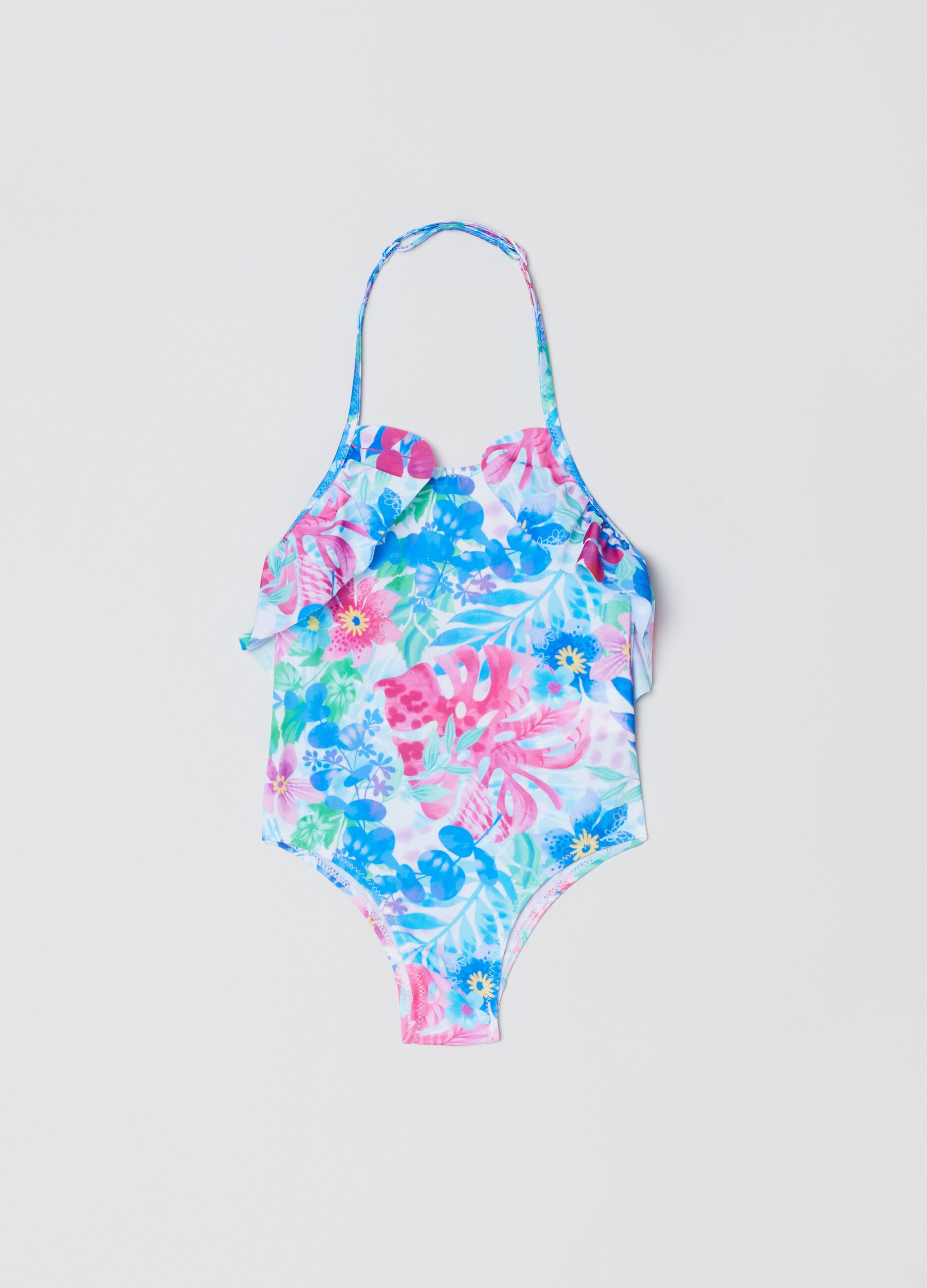 Costume intero con fantasia floreale_0