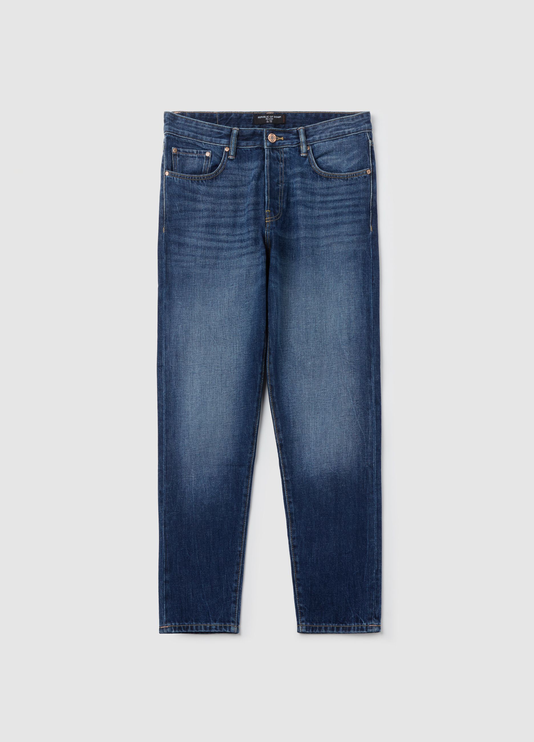 Relaxed-fit jeans with fading