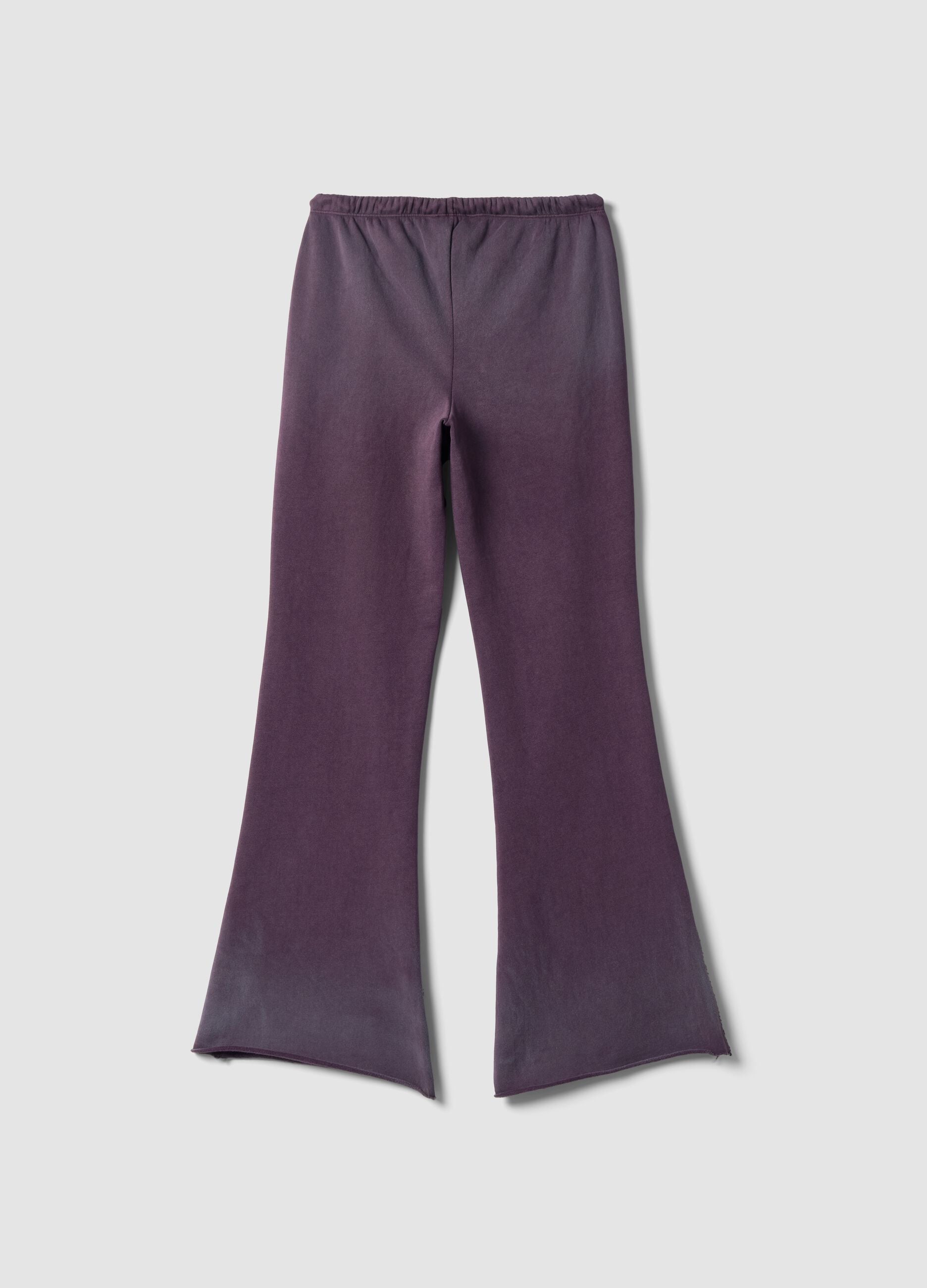 Sun-Faded Burgundy Flare Sweatpants