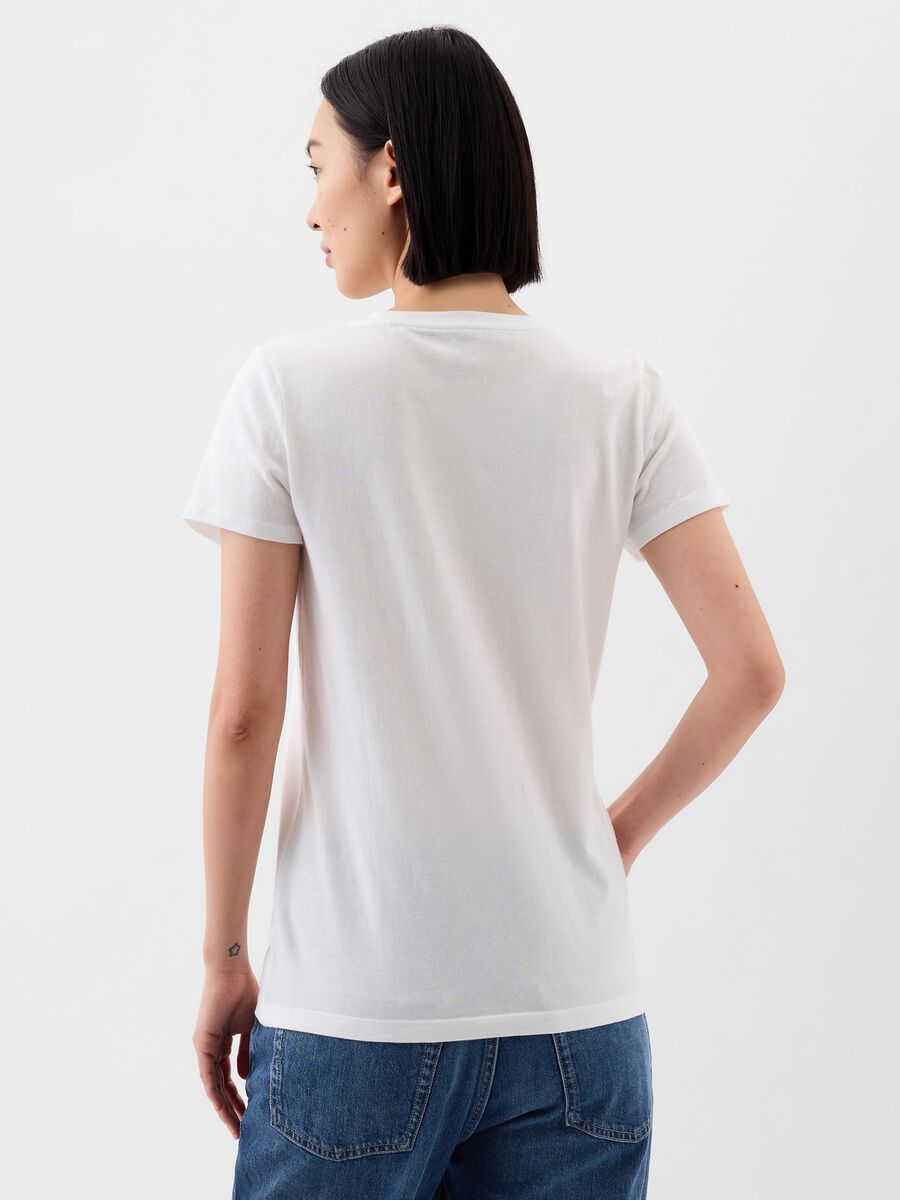 T-shirt bianca con logo GAP_2