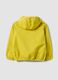 Yellow rain jacket with hood and zip, oversized fit for boys_1