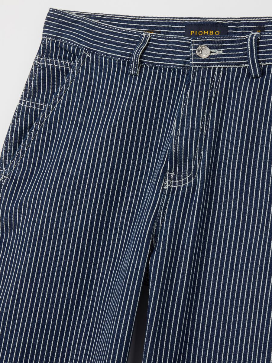 Pinstriped worker chino trousers_5