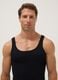 Pure black cotton tank top regular fit_1