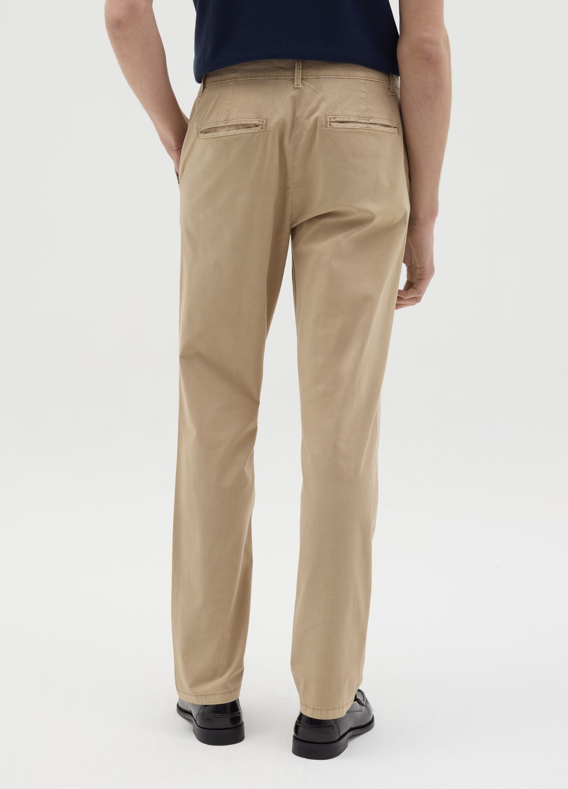 Chino trousers in poplin