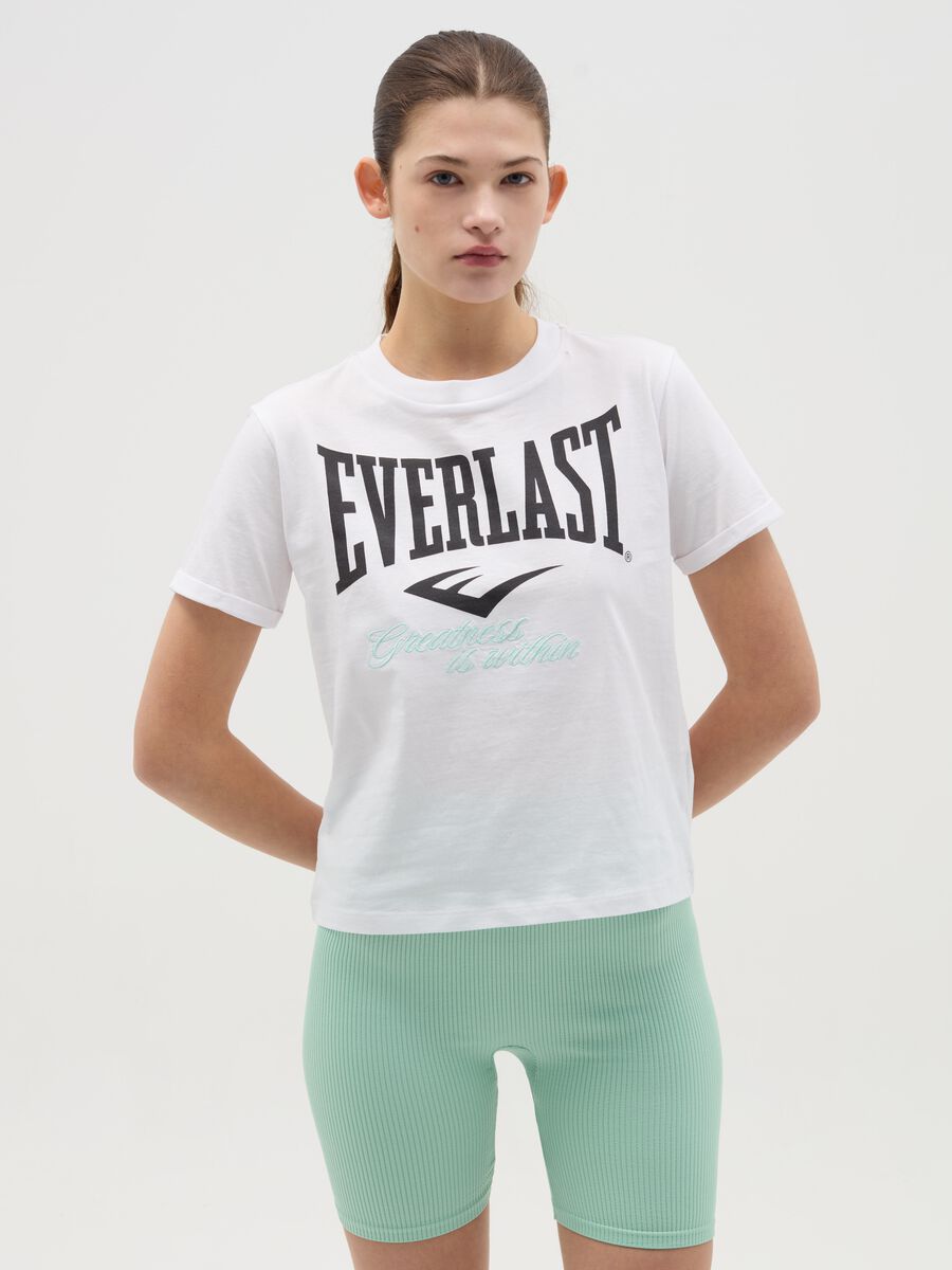 T-shirt with logo print and embroidery_0
