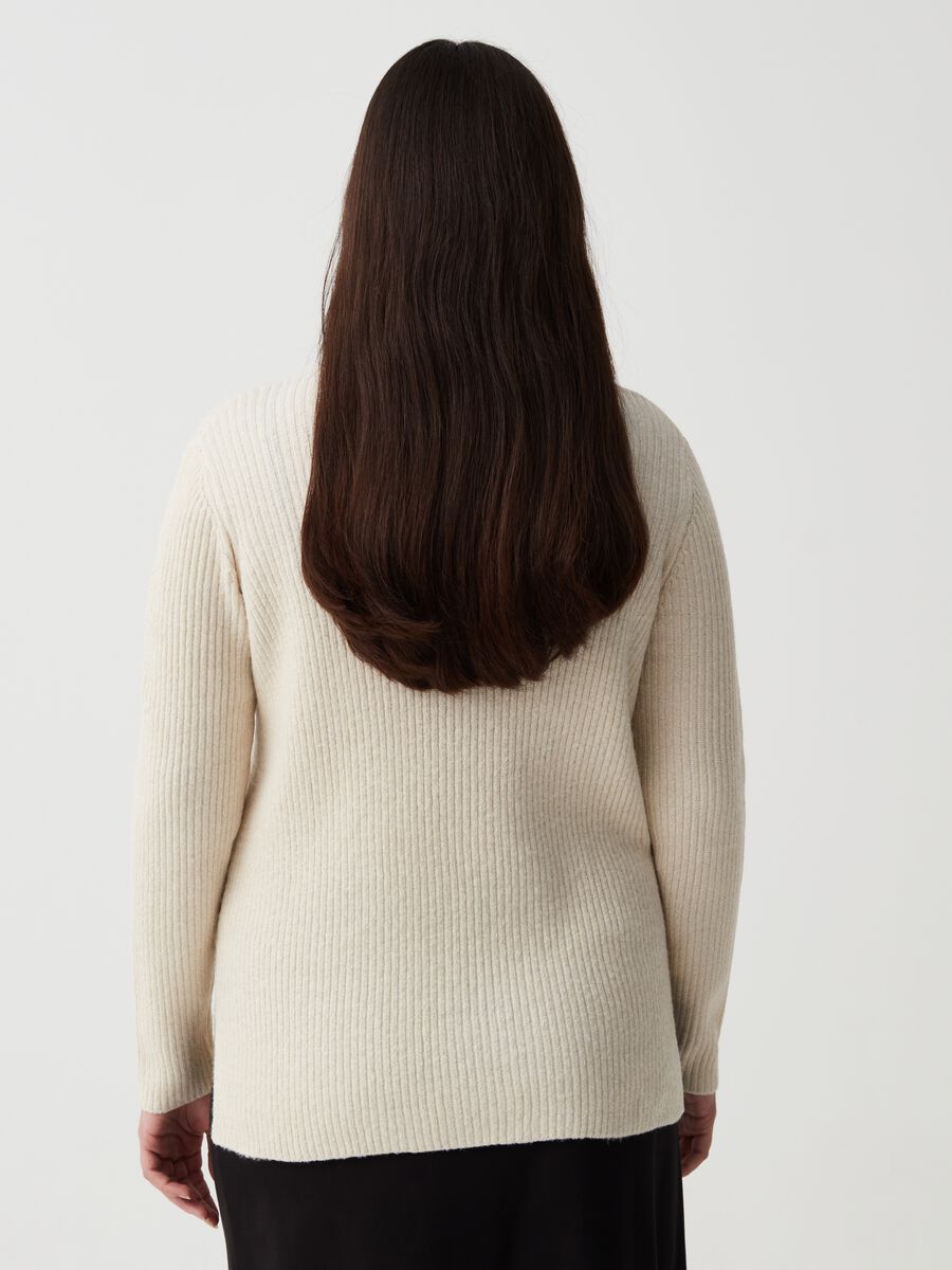 Maglia in lurex a coste con spacchi Curvy_2