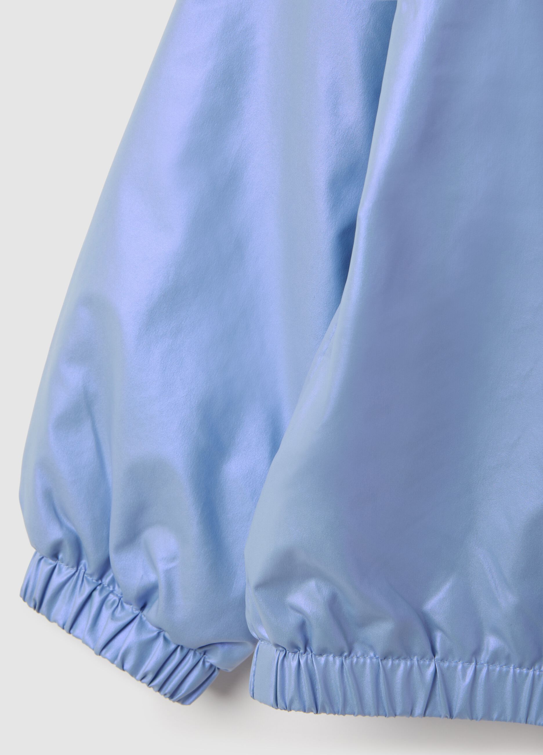 Girl's blue fabric jacket, regular fit