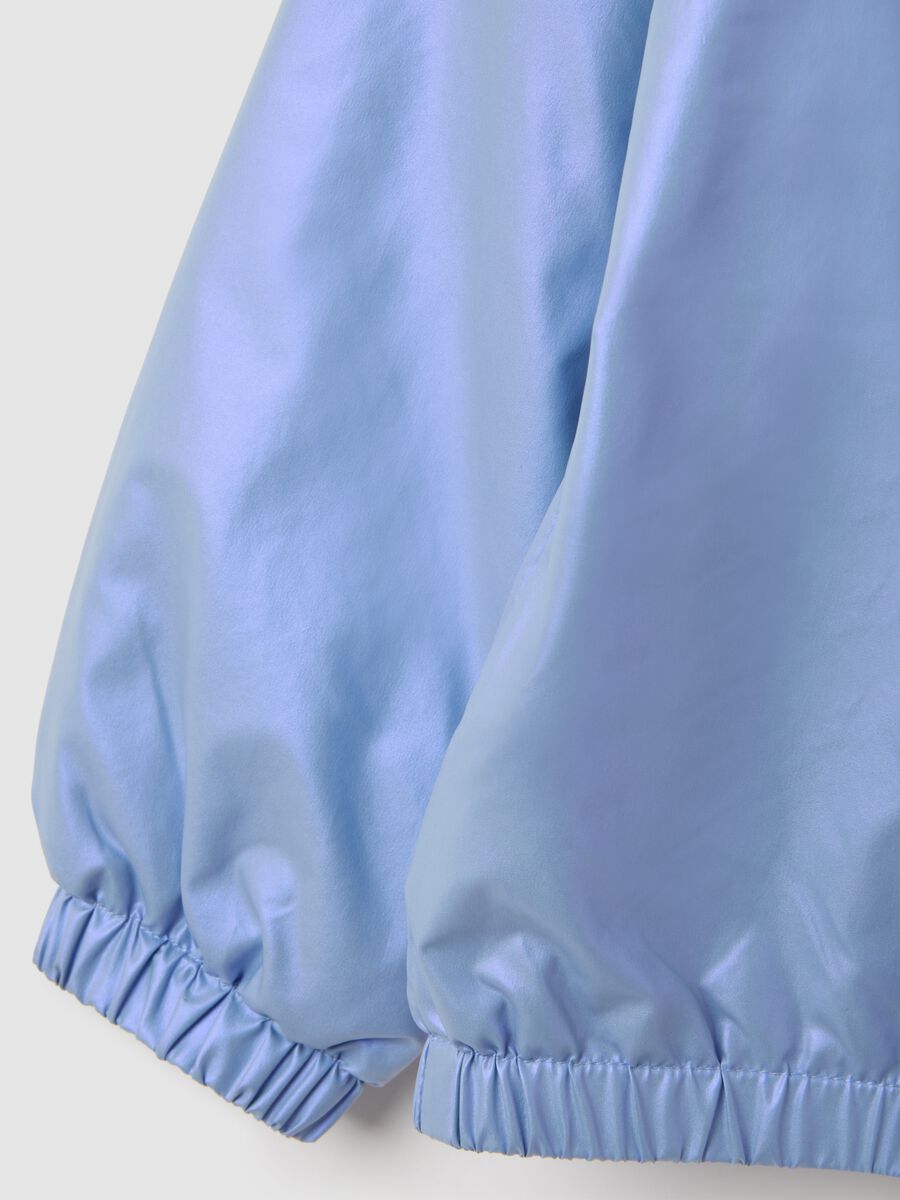 Girl's blue fabric jacket, regular fit_2
