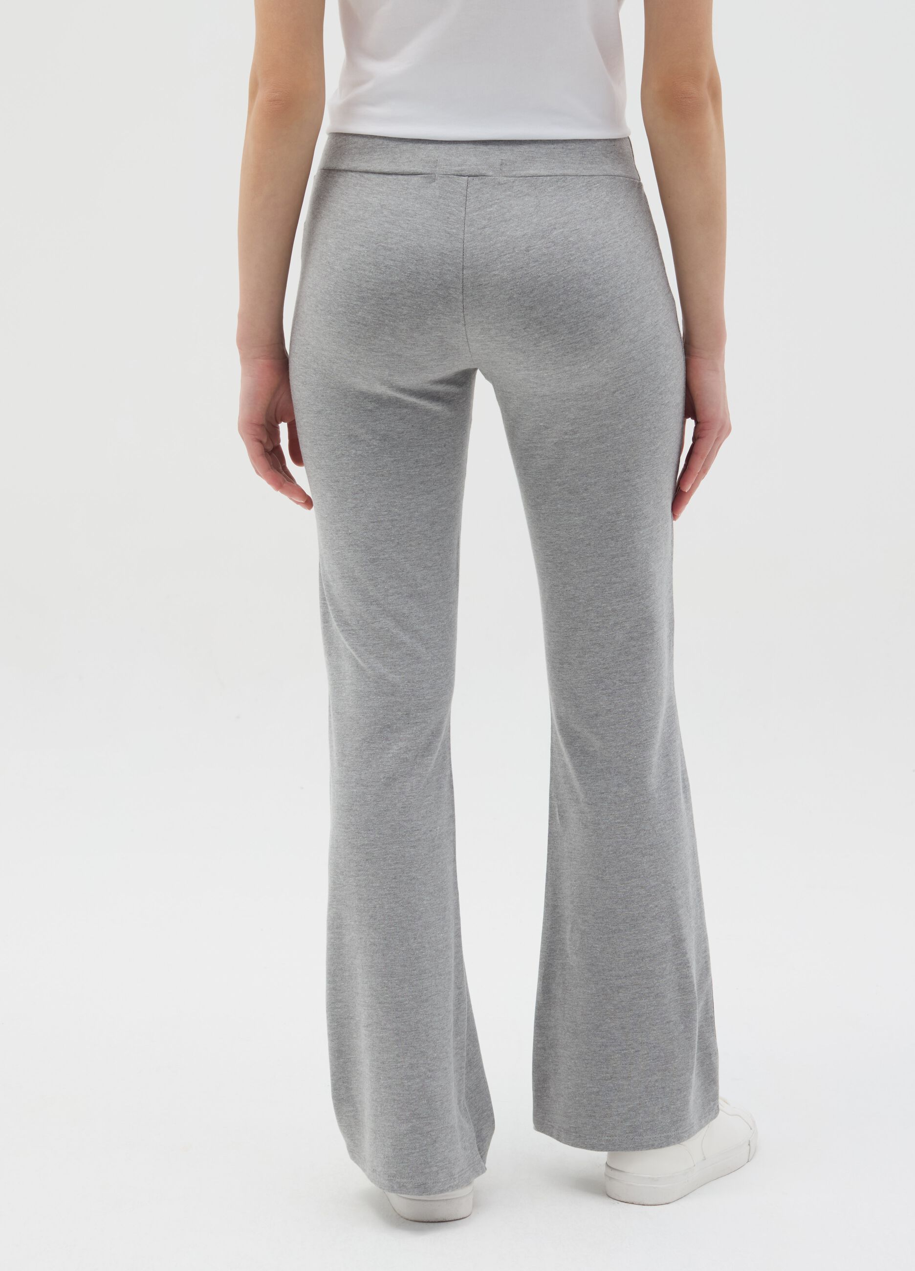 Essential flare-fit stretch cotton leggings
