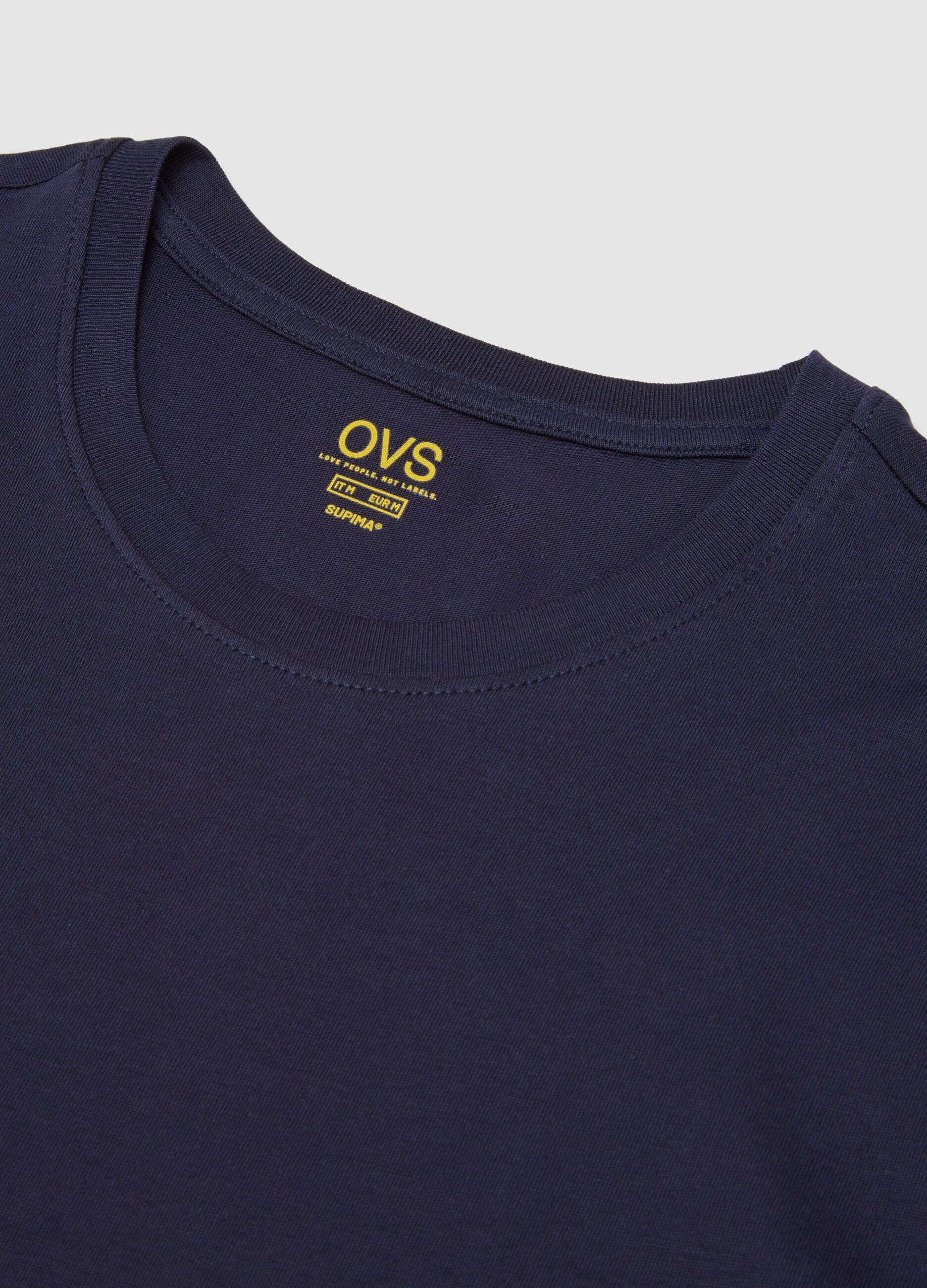 Bipack di t-shirt in puro cotone blu regular fit