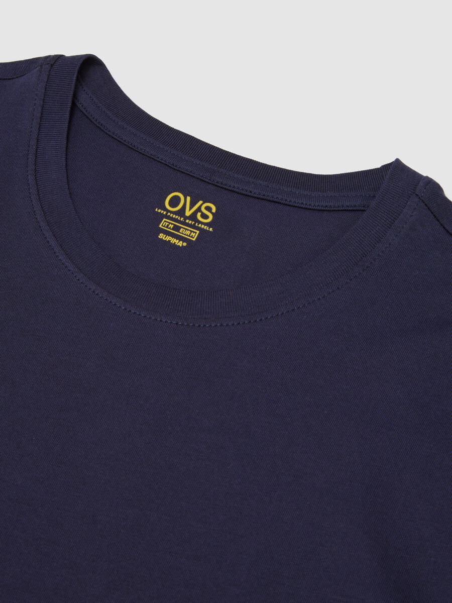 Bipack di t-shirt in puro cotone blu regular fit_5
