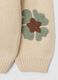 Beige regular fit girls' jumper with flowers_3