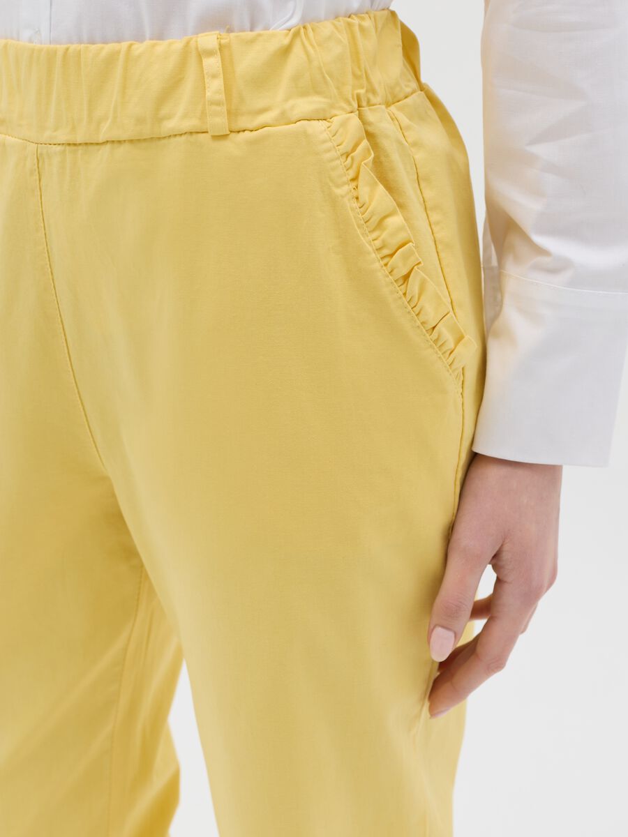 Stretch cotton trousers with drawstring_2