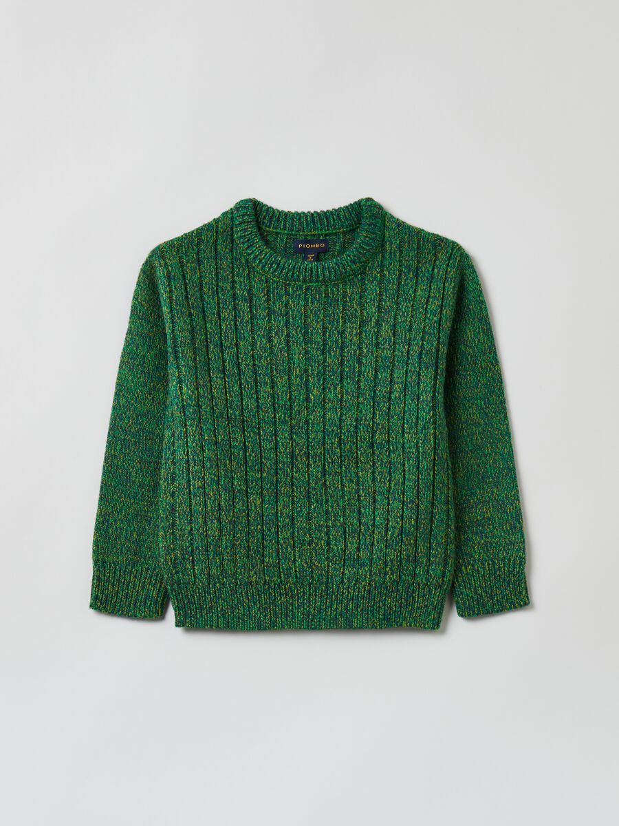 Pullover effetto mouline a coste_3