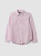 Pink striped poplin shirt, regular fit_4
