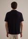 Short-sleeved pure cotton black polo regular fit with zip_2