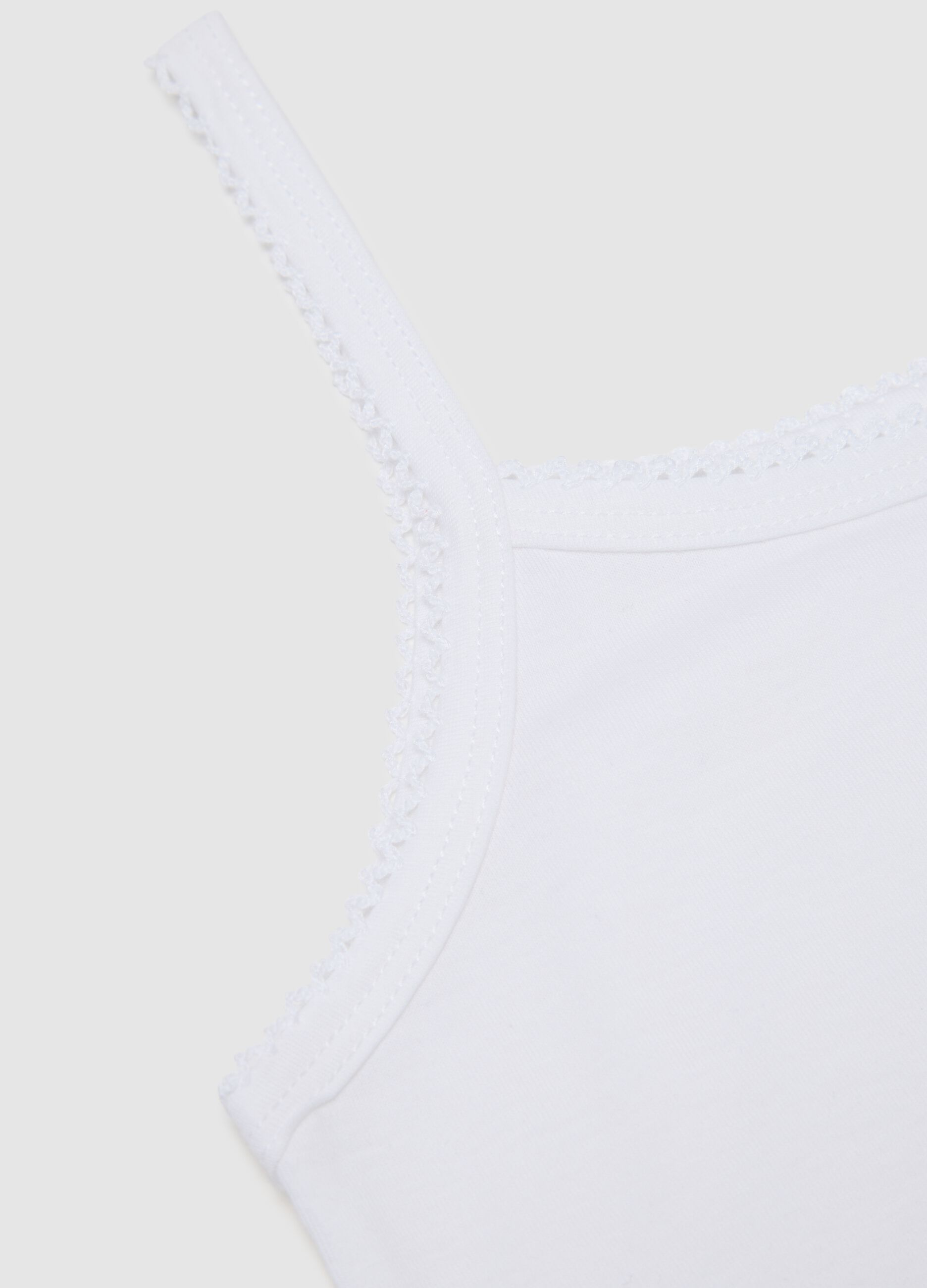 Canotte da bambina in puro cotone bianche regular fit