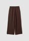 Brown wide-leg trousers with elasticated waistband_5