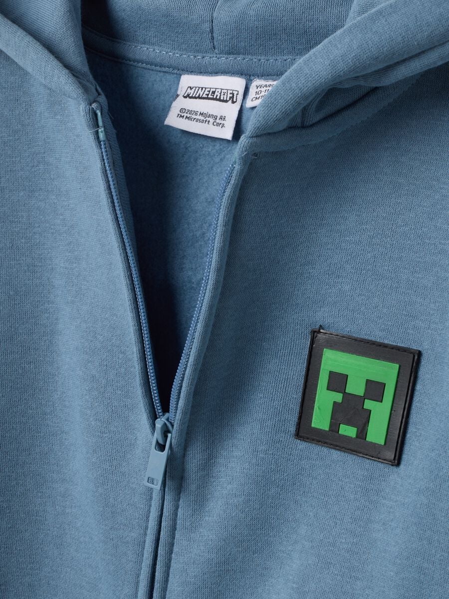 Blue cotton-blend hoodie_1