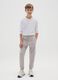 Boys' grey jogger trousers in pure cotton with regular fit_0