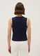 Blue sleeveless viscose blend tank top regular fit_2