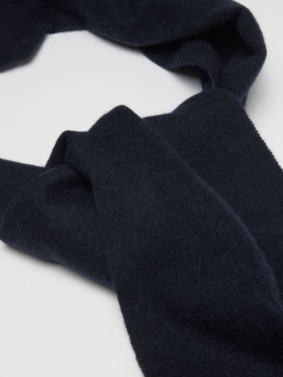 Sciarpa in puro cashmere blu_1