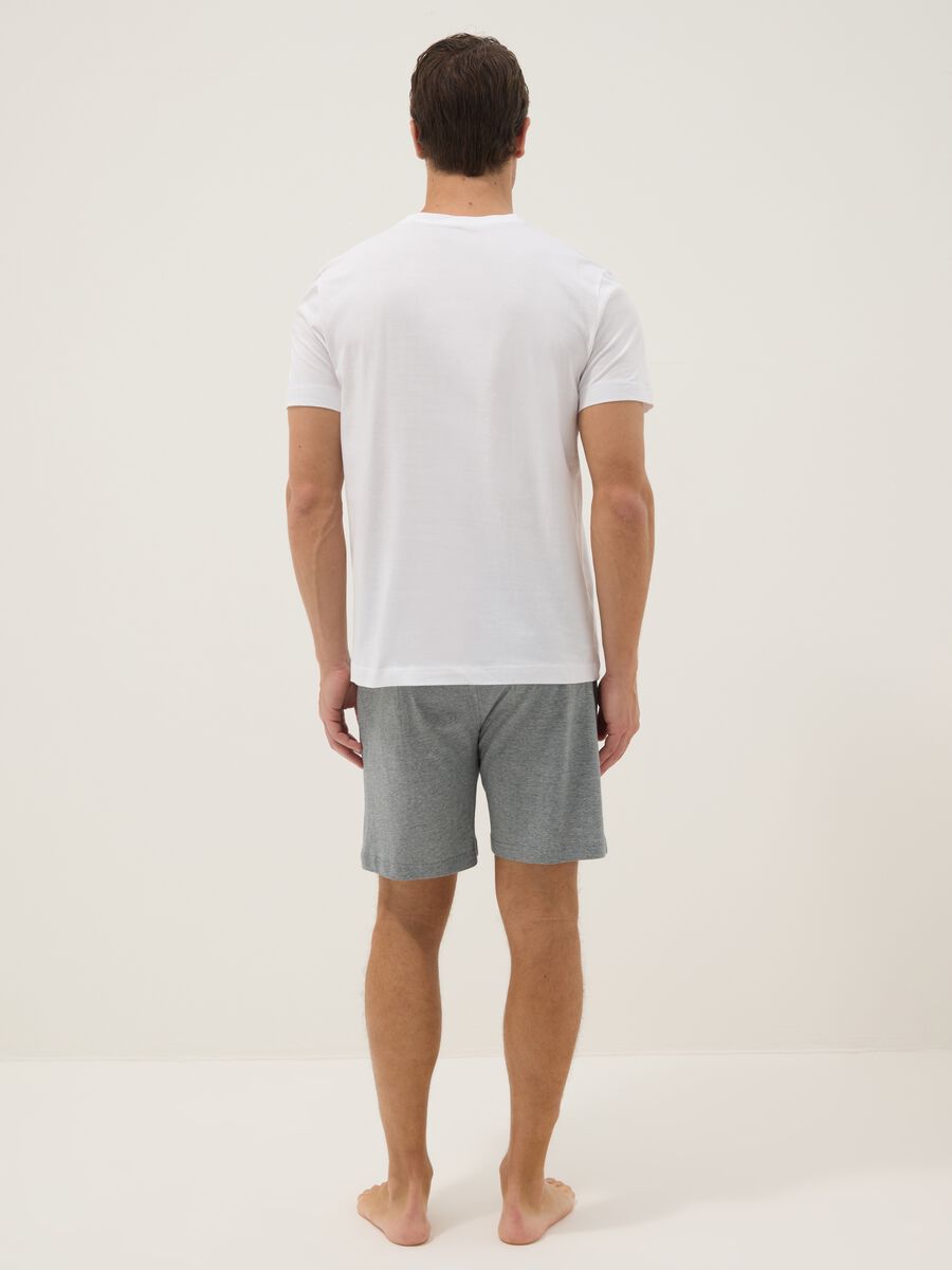 Short Pyjamas in Multicolour Organic Cotton with Regular Fit_2